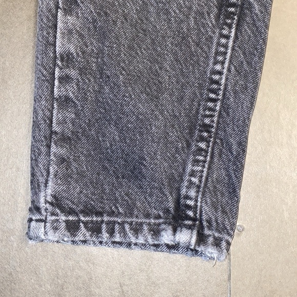 Zara Size 2 High Rise Faded Black Distress Denim Jeans - Picture 9 of 13